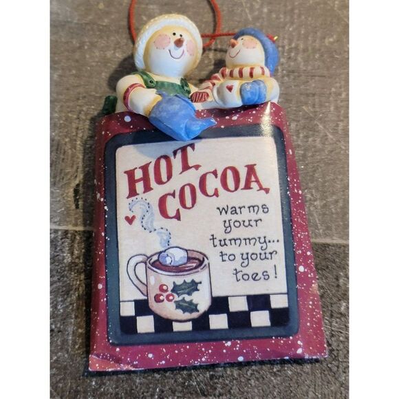 Hot cocoa packet snowman ornament episodes decor Mistletoe marshmallow - Picture 1 of 5